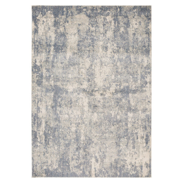 9' x 12' Light Gray Abstract Power Loom Area Rug