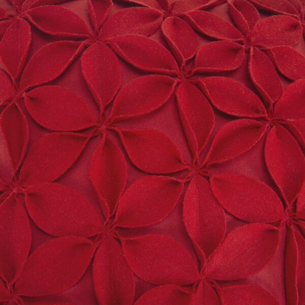 Red Pinwheel Floral Petal Down Throw Pillow