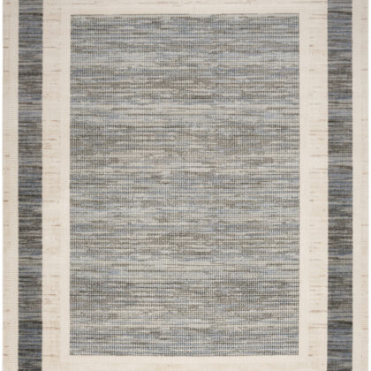 9' x 12' Gray Geometric Area Rug