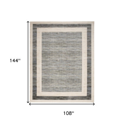 9' x 12' Gray Geometric Area Rug