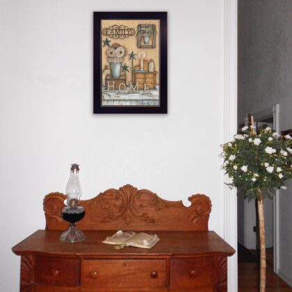 Family 9 Black Framed Print Wall Art