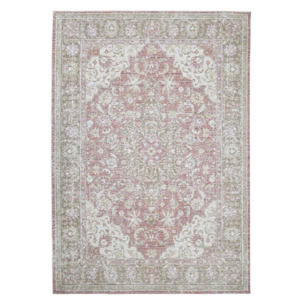 8' x 10' Coral Medallion Power Loom Area Rug