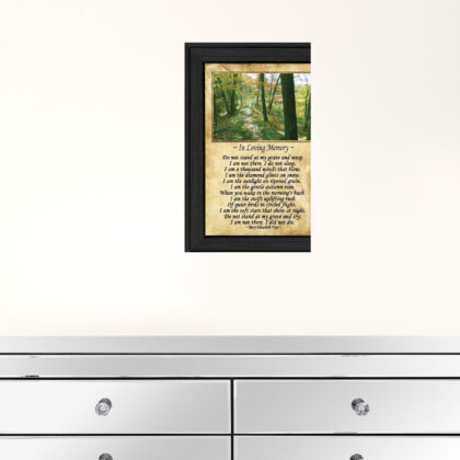 In Loving Memory 1 Black Framed Print Wall Art