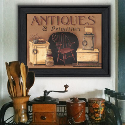 Antiques And Primitives Black Framed Print Wall Art