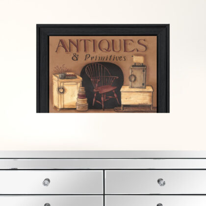 Antiques And Primitives Black Framed Print Wall Art