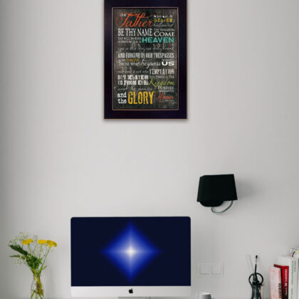 The Lords Prayer 1 Black Framed Print Wall Art