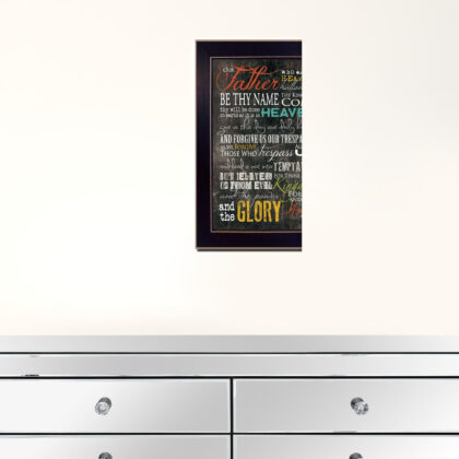 The Lords Prayer 1 Black Framed Print Wall Art