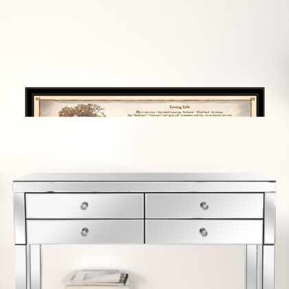 Living Life 12 Black Framed Print Wall Art