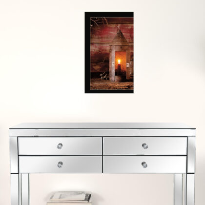 Tinners Lantern 3 Black Framed Print Wall Art