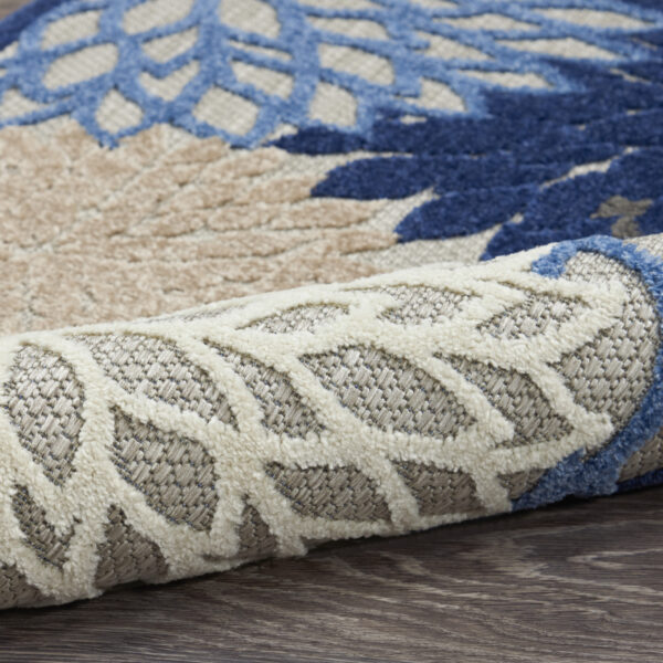 12' X 15' Blue and Ivory Indoor Outdoor Area Rug