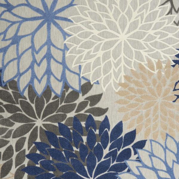 12' X 15' Blue and Ivory Indoor Outdoor Area Rug