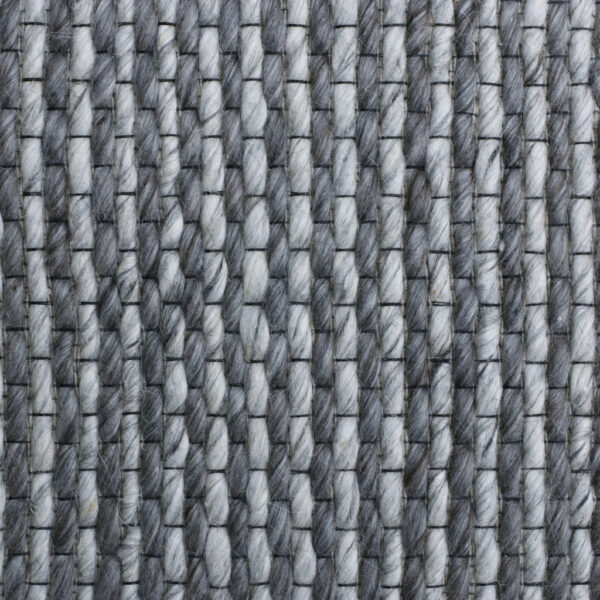 5' x 8' Gray Wool Striped Hand Woven Area Rug