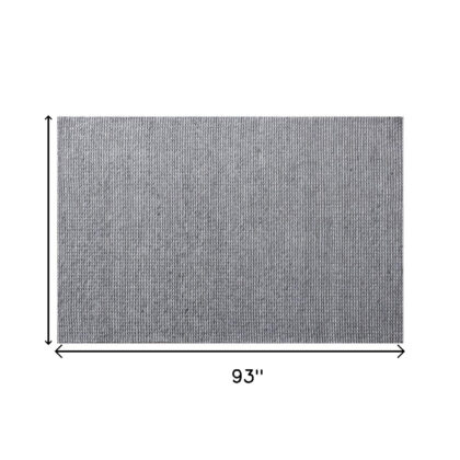 5' x 8' Gray Wool Striped Hand Woven Area Rug