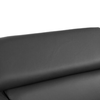 70" Dark Gray And Silver Metallic Leather Loveseat