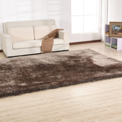 5' x 7' Charcoal Shag Hand Tufted Area Rug