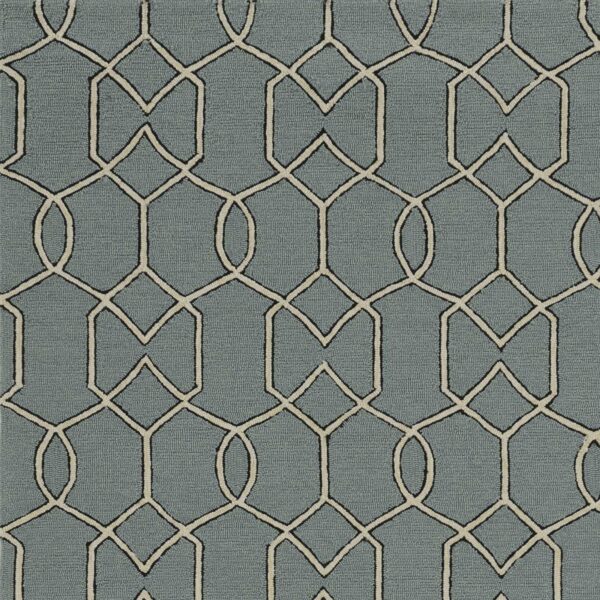 5' X 7' Spa Geometric Trellis Uv Treated Indoor Area Rug