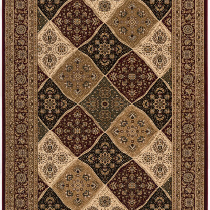 3’ x 13’ Red Decorative Diamonds Runner Rug