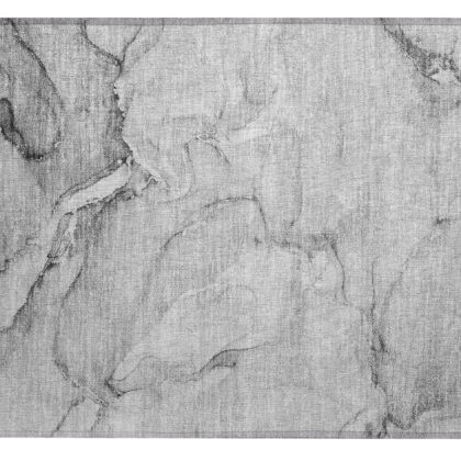 2' X 3' Gray Abstract Washable Non Skid Indoor Outdoor Area Rug
