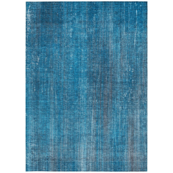 3' X 5' Blue Striped Washable Non Skid Indoor Outdoor Area Rug