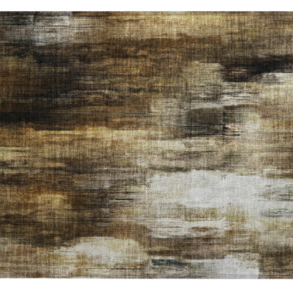 2' X 3' Chocolate Abstract Washable Non Skid Indoor Outdoor Area Rug