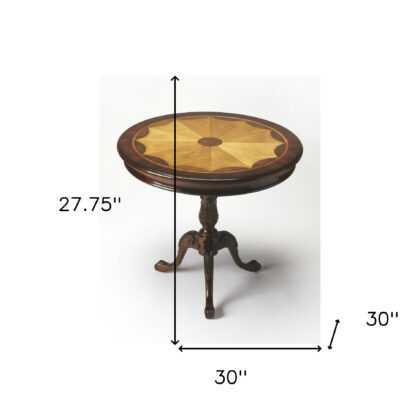 30" Brown Round Coffee Table