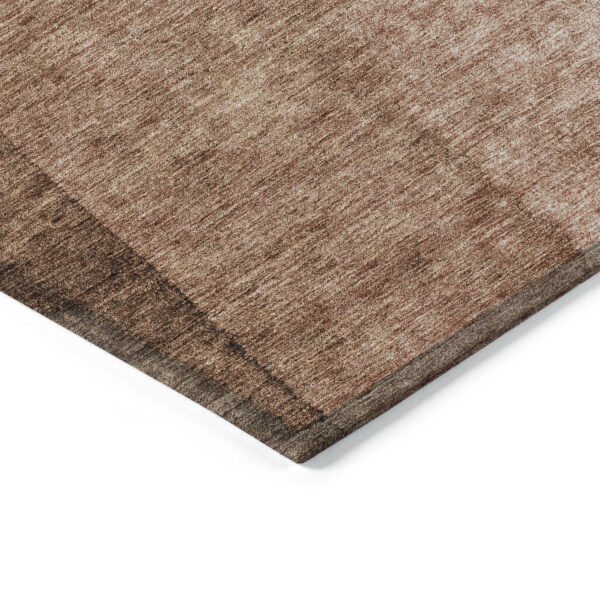 10' X 14' Brown Beige And Chocolate Ombre Washable Indoor Outdoor Area Rug