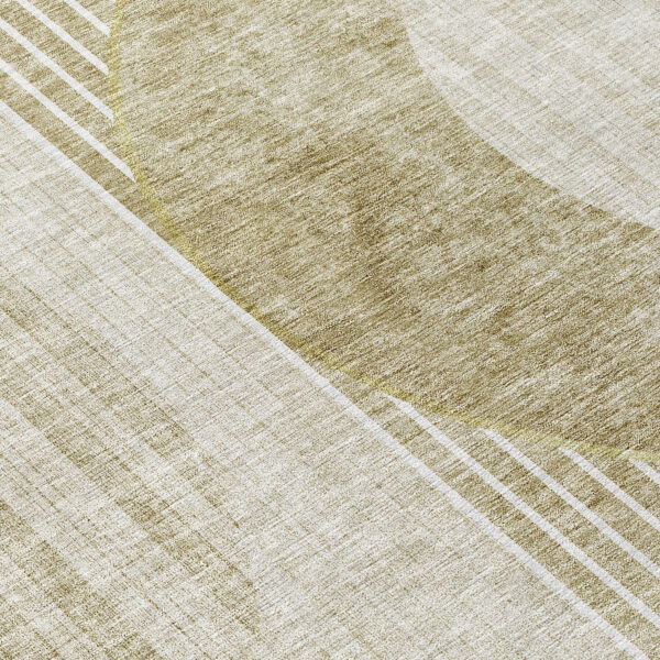 8' X 10' Taupe Beige And Tan Geometric Washable Indoor Outdoor Area Rug
