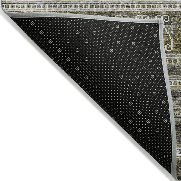 3' X 5' Taupe Beige And Ivory Southwestern Washable Indoor Outdoor Area Rug