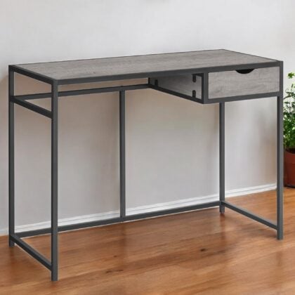 42" Gray and Dark Gray Computer Desk