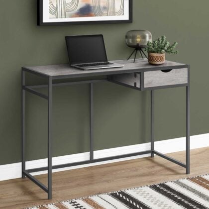 42" Gray and Dark Gray Computer Desk