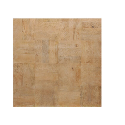 40" Brown And Black Solid Wood Square Coffee Table