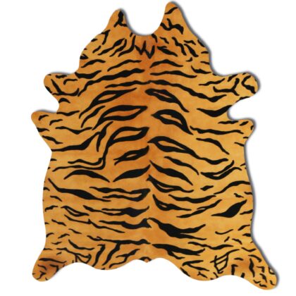 72" X 84" Tiger Chocolate On Natural Cowhide - Rug