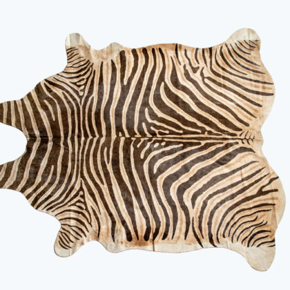 5' x 7' Beige and Brown Cowhide Hand Knotted Area Rug