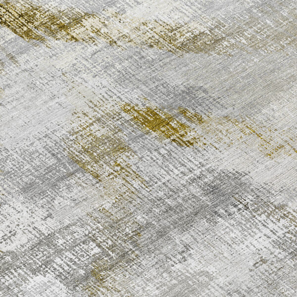 8' Taupe Gray And Brown Round Abstract Washable Indoor Outdoor Area Rug