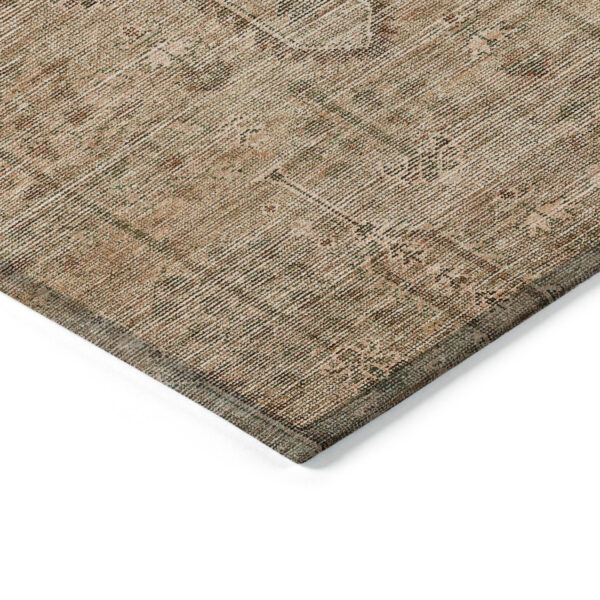 10' X 14' Terra Cotta And Copper Southwestern Washable Indoor Outdoor Area Rug
