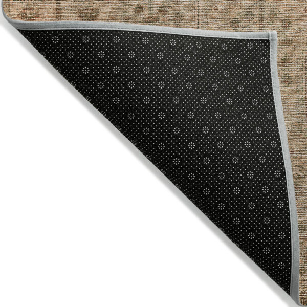 5' X 8' Terra Cotta And Copper Southwestern Washable Indoor Outdoor Area Rug