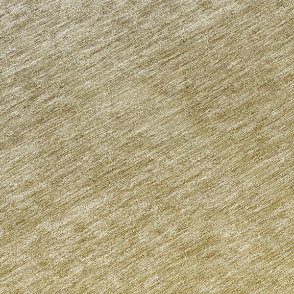 8' Gold Beige And Taupe Round Ombre Washable Indoor Outdoor Area Rug