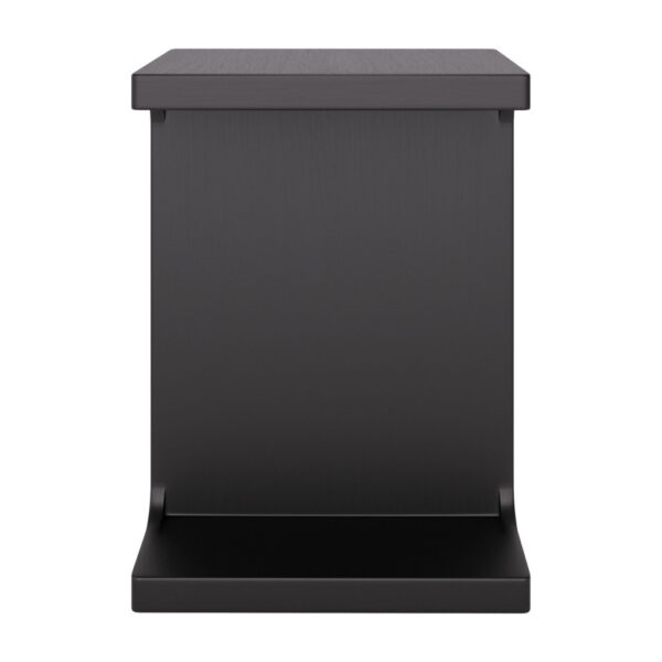 20" Black Solid Wood Pedestal End Table