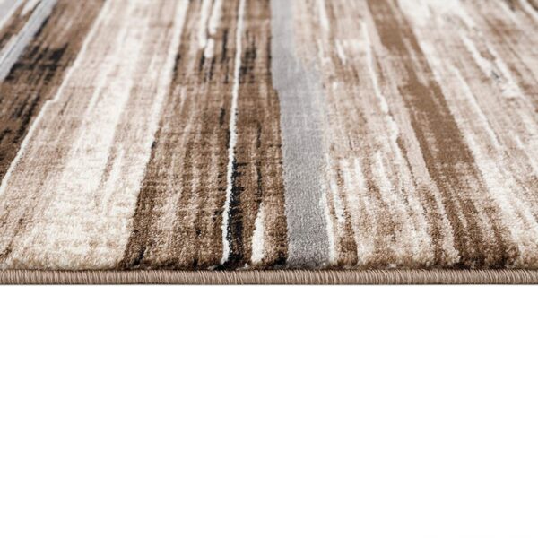 4' x 6' Gray and Brown Abstract Distressed Area Rug