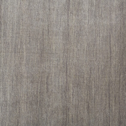 8' Gray And Ivory Round Wool Hand Woven Stain Resistant Area Rug