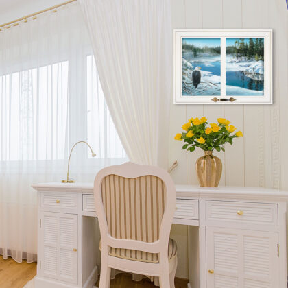 The Lookout 3 White Framed Print Wall Art