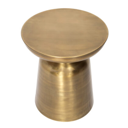 19" Gold Metal Round End Table