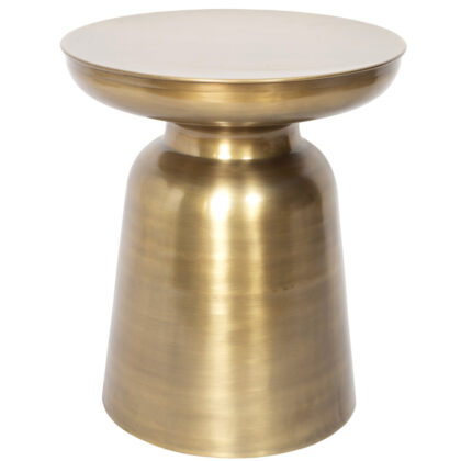 19" Gold Metal Round End Table