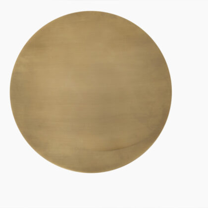 19" Gold Metal Round End Table