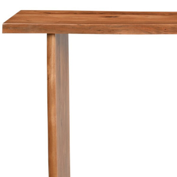57" Chestnut Solid Wood Sled Console Table