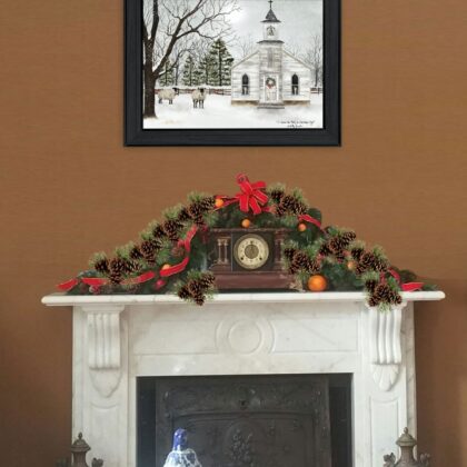I Heard The Bells On Christmas 2 Black Framed Print Wall Art