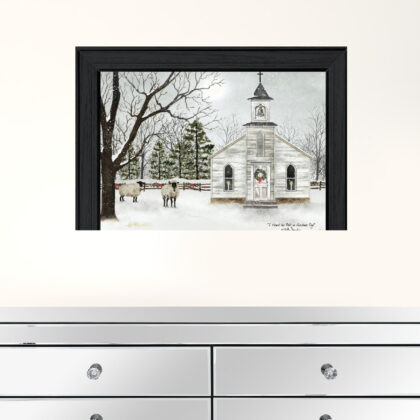 I Heard The Bells On Christmas 2 Black Framed Print Wall Art