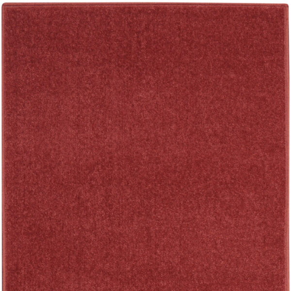 2' X 10' Brick Red Non Skid Indoor Outdoor Runner Rug