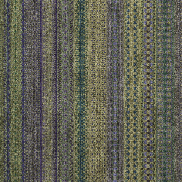 2' X 3' Olive Green Striped Washable Non Skid Indoor Outdoor Area Rug