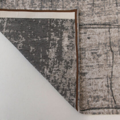 9' X 13' Gray and White Abstract Non Skid Area Rug